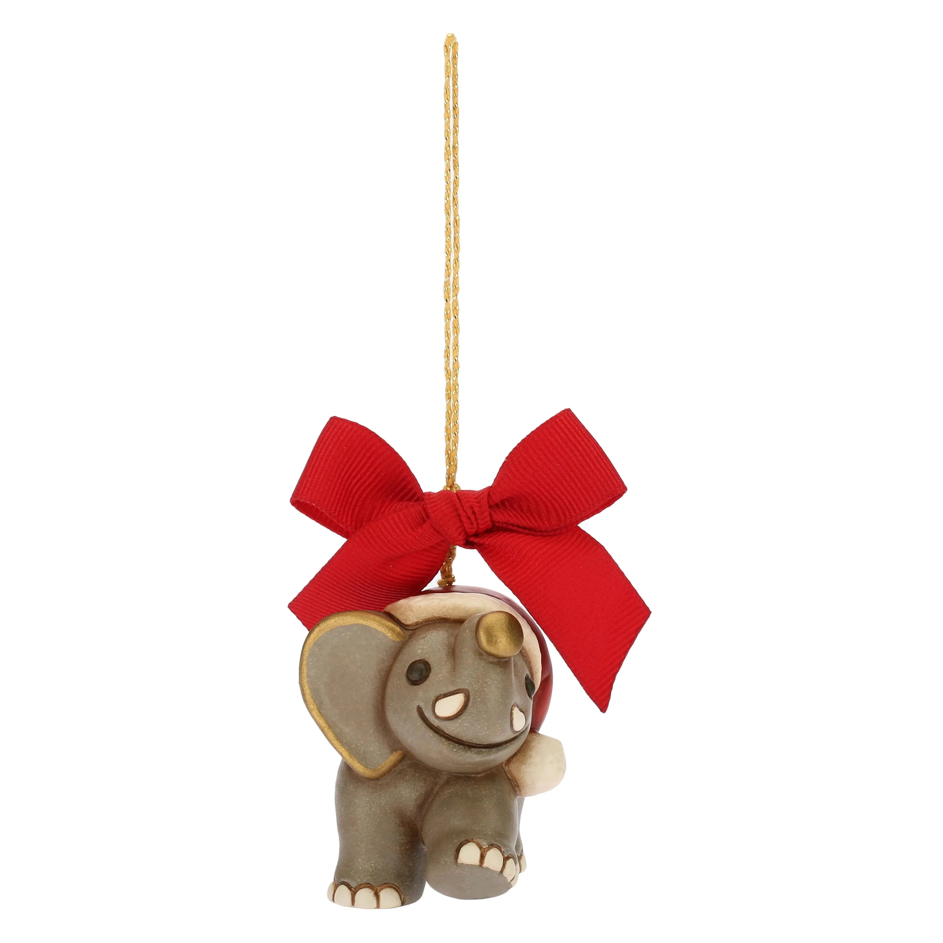 Addobbo per albero di Natale elefante mini con berretto