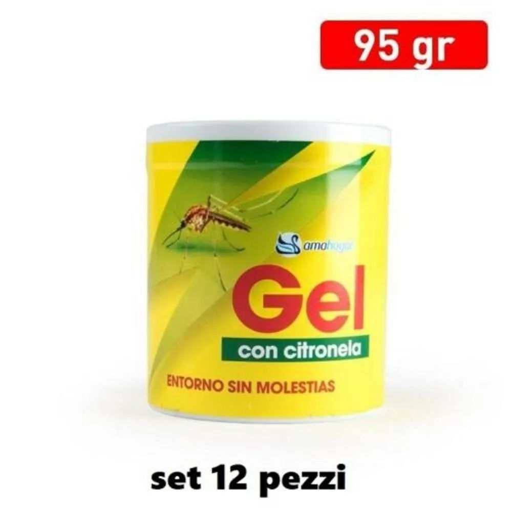 SET 12 PZ DEODORANTE GEL PROFUMO AMBIENTE IN LATTINA CITRONELLA ANTI ZANZARE