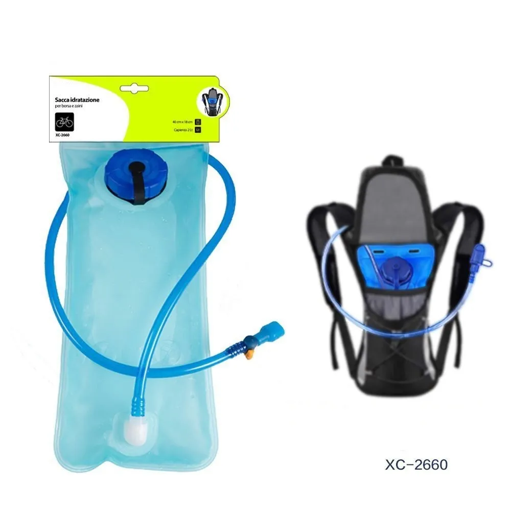 SACCA IDRATAZIONE 2LT ACQUA ZAINO BORSA ESCURSIONISMO CICLISMO TREKKING XC-2660