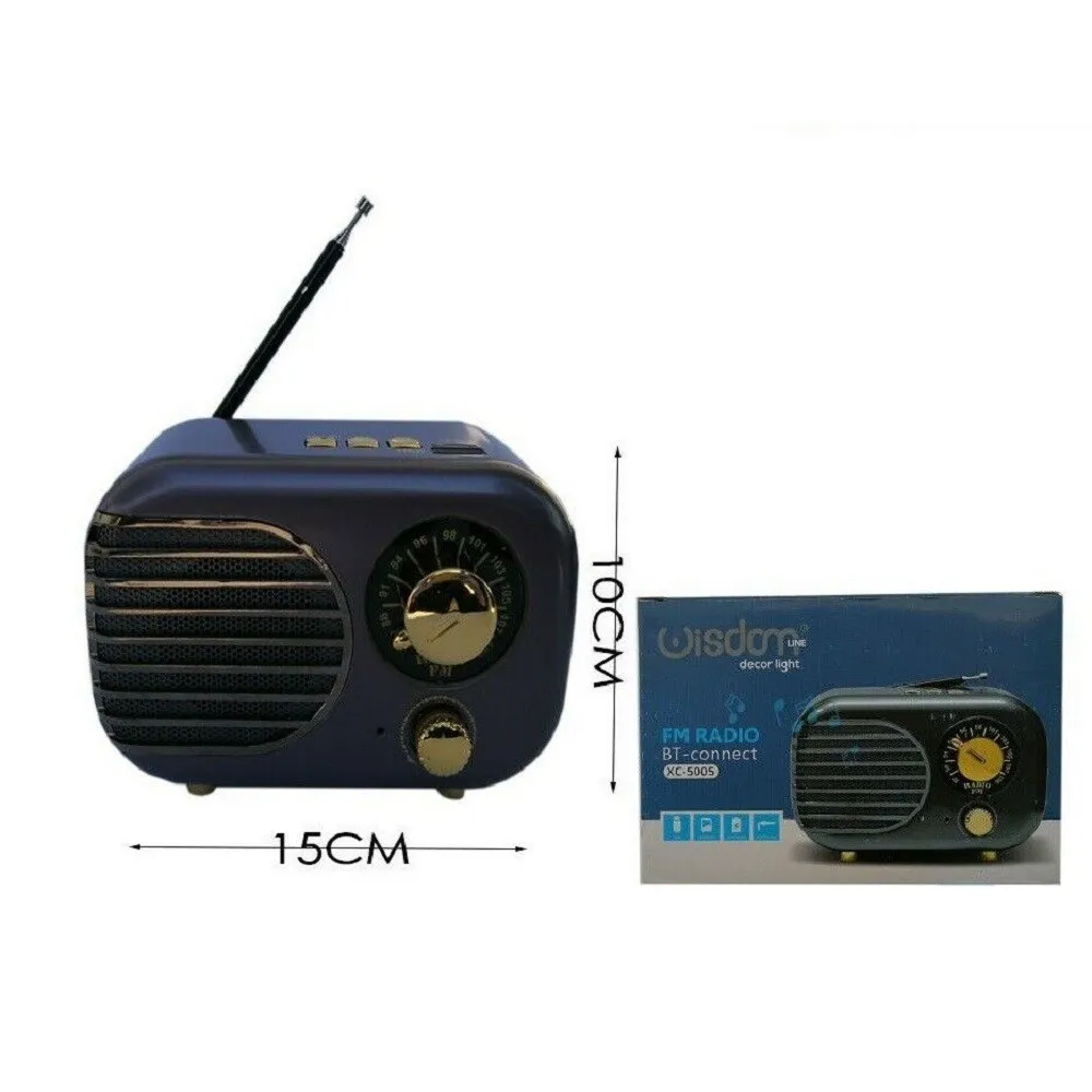 RADIO FM PORTATILE CON ANTENNA SPEAKER BLUETOOTH MICROSD USB/MS 15X10CM XC-5005