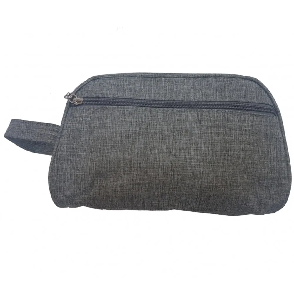 POCHETTE UOMO GRIGIO GANCIO TESSUTO BORSELLO BEAUTY CASE BORSA VINTAGE DOCUMENTI