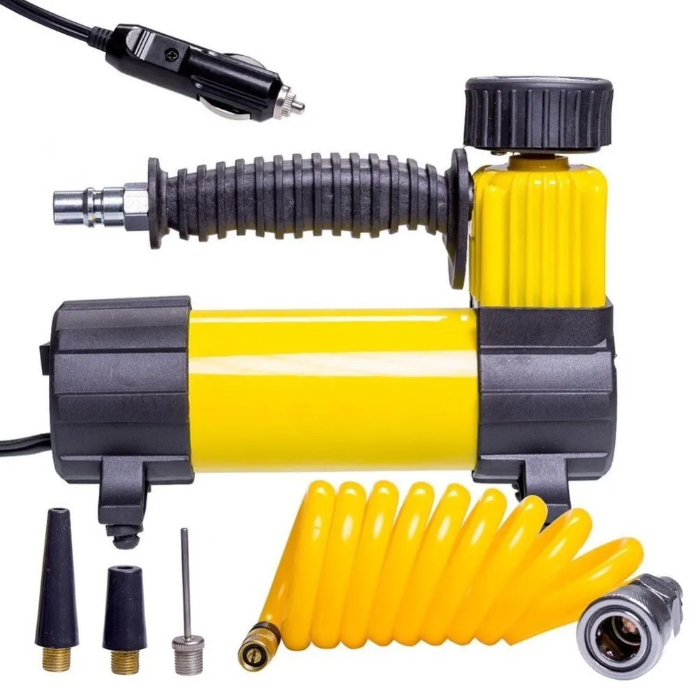 MINI COMPRESSORE ARIA PORTATILE 12V GOMME AUTO MOTO BICI GONFIATORE GONFIABILI