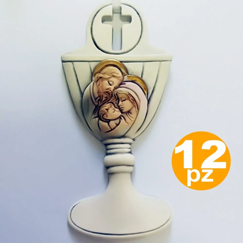 SET 12PZ. BOMBONIERE NATIVITA' CALICE CRESIMA GIUSEPPE MADONNA BAMBINO APPENDINO