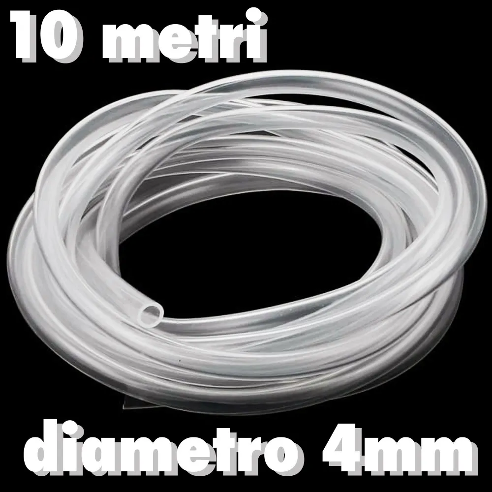 TUBO ACRILICO 4MMx10MT FLESSIBILE AEREATORI ACQUA ACQUARIO POMPA FILTRO LIQUIDI