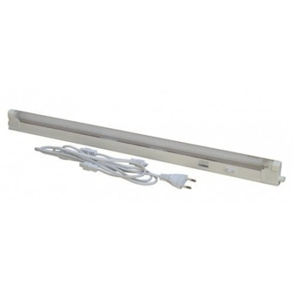 4W TUBO NEON 30CM LED COMPLETO DI PLAFONIERA T5 LUCE FREDDA 6500K CAVO 1 METRO