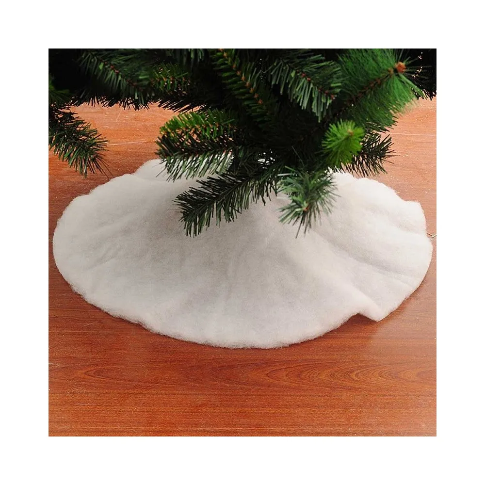 TAPPETO PER ALBERO DI NATALE SPUGNA BIANCO DIAMETRO 90CM DECORAZIONI NATALIZIE