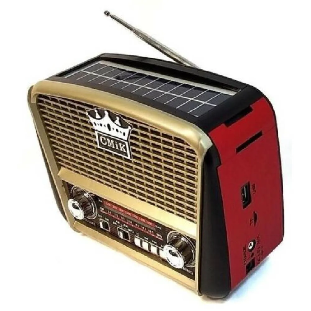 RADIO CMIK MK-455UC-BT FM RICARICA SOLARE PORTATILE VINTAGE STYLE BLUETOOTH