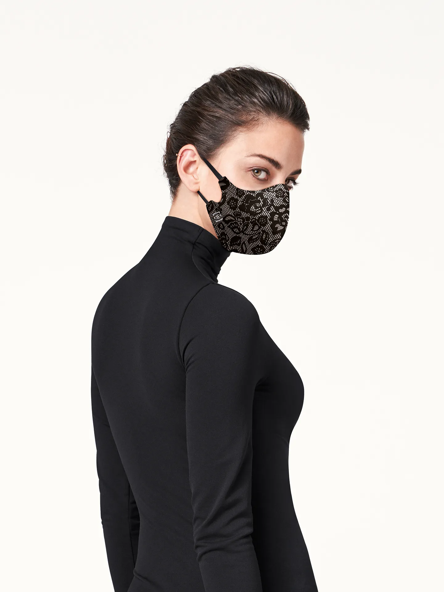 Wolford - Wolford Luxury Lace Mask, Donna, black, Taglia: OS